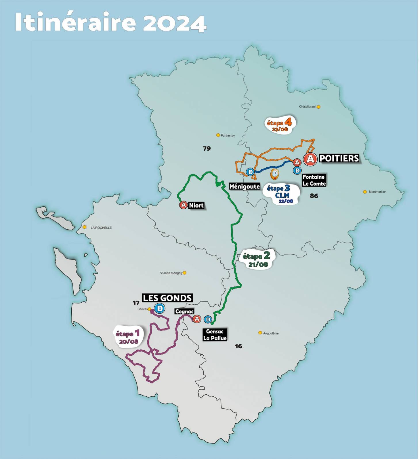 Cyclisme – Le Tour Poitou-Charentes arrivera à Poitiers le 23 août