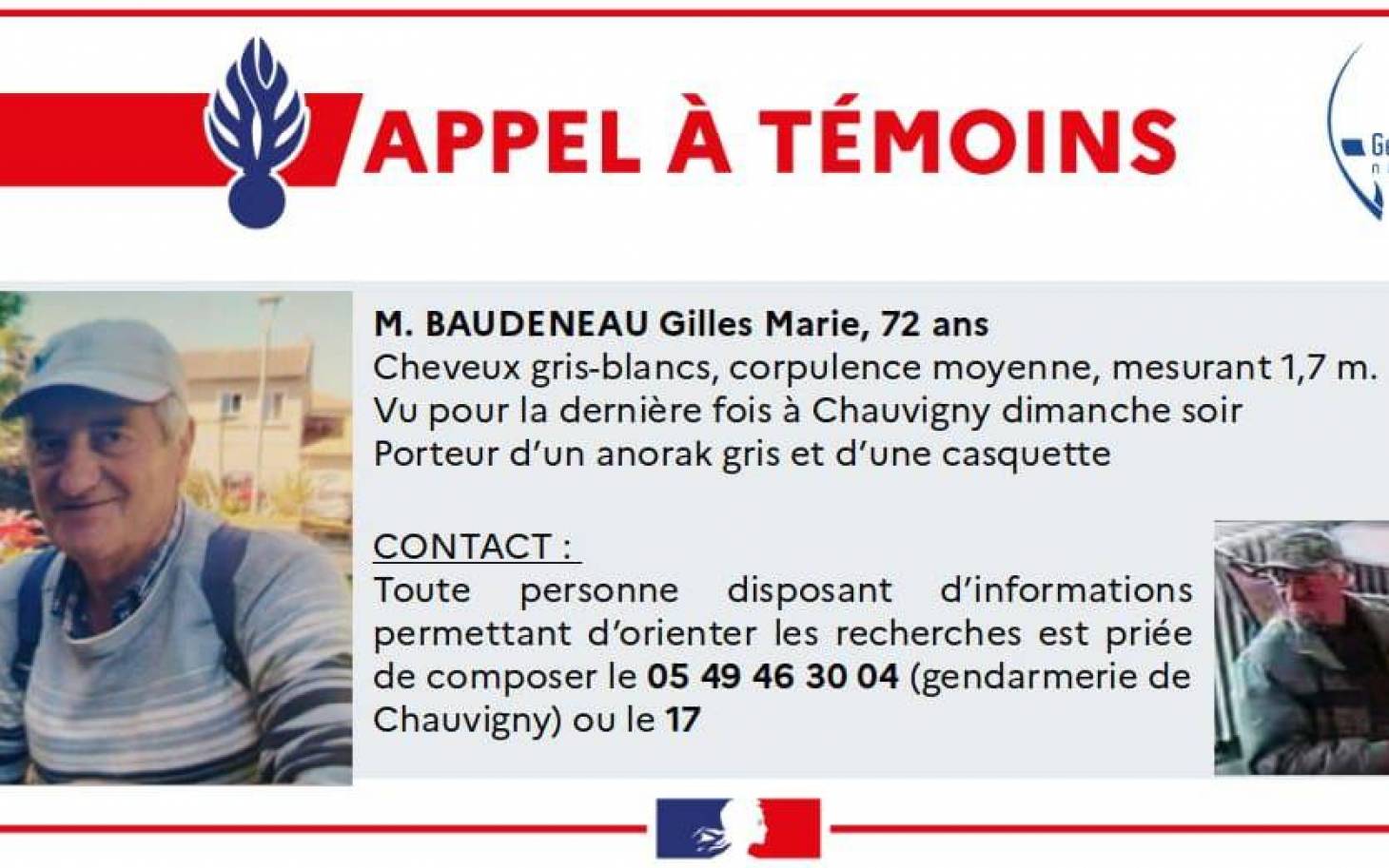 Nouvelle disparition inquiétante, cette fois à Chauvigny