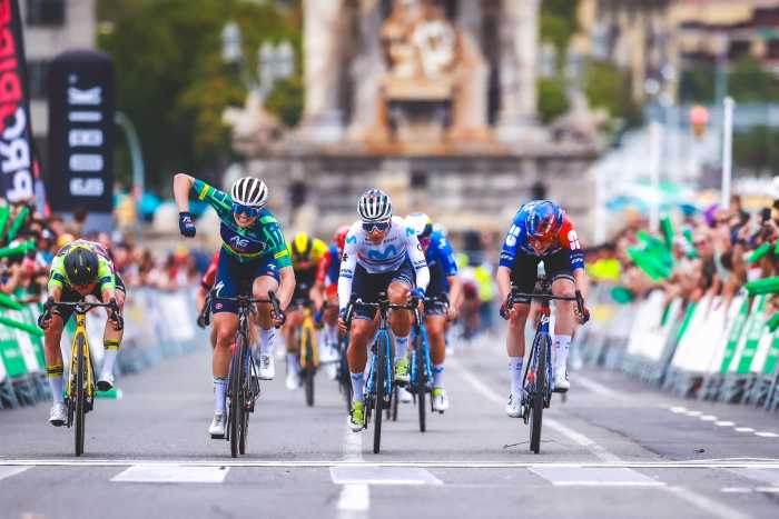 Cyclisme - Vittoria Guazzini sur le podium de la 3e et dernière étape du Tour de Catalogne